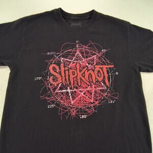 Slipknot Short Sleeve Casual Band Graphic T-Shirt Adult Mens Size M Black Red